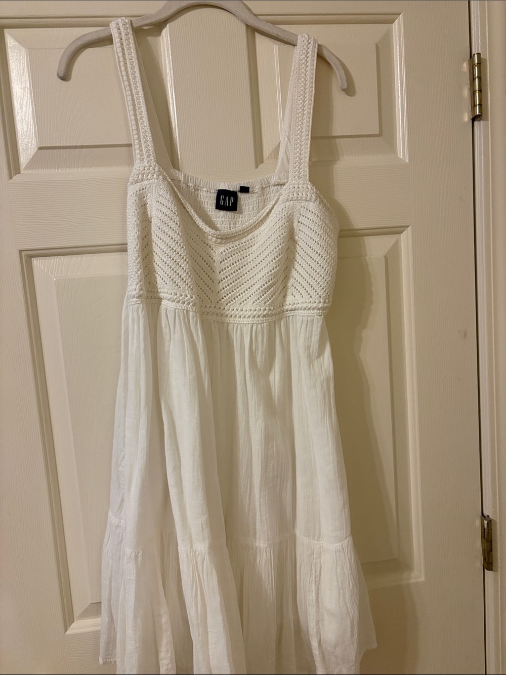 GAP White Crochet Bustier Summer Dress